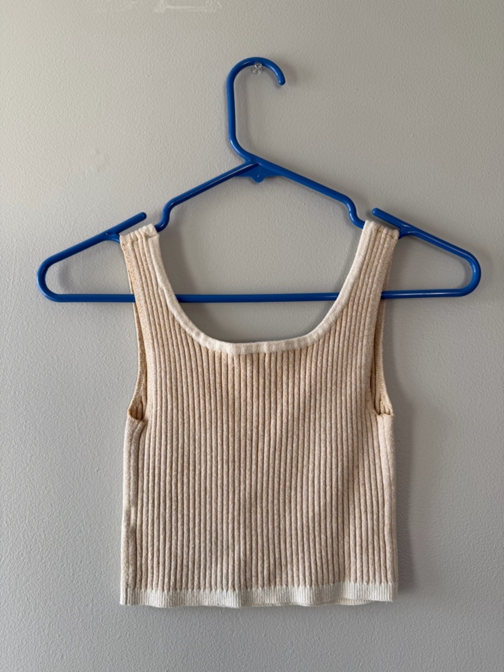 Wild Fable Tan Crop Top Ribbed - Picture 2 of 3